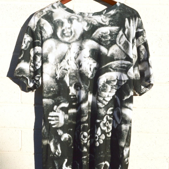 Antique Obsessions Other - Cherub Angel Shirt Putti Cupid Wings Floral Top
